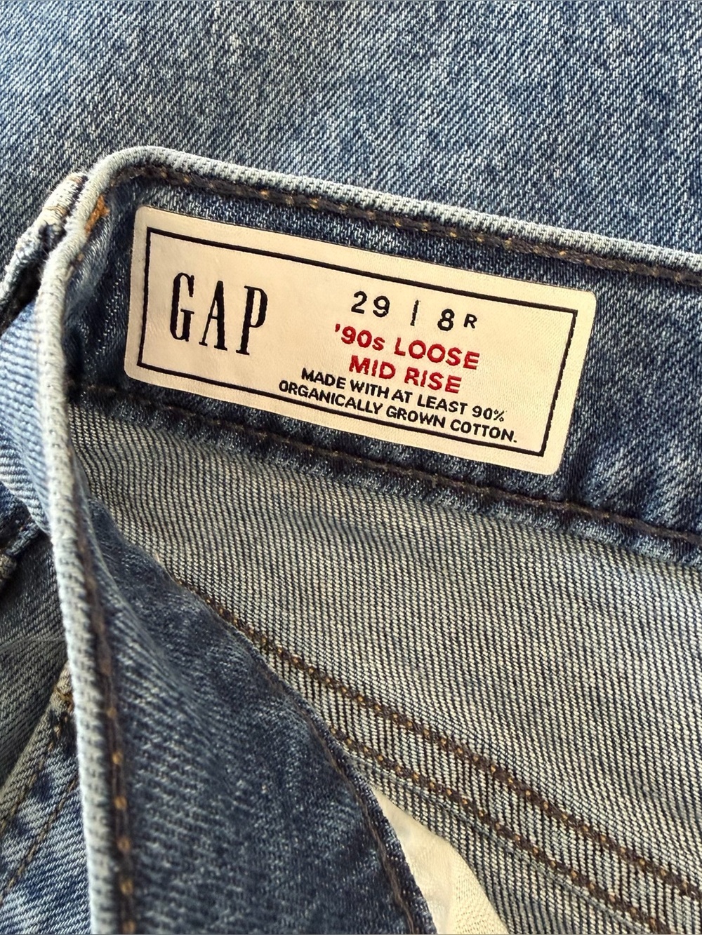 Gap Jeans Womens 29 8 90s Loose Mid Rise Raw Hem - Picture 7 of 11